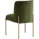 Richie Antique Brass / Forest Green Dining Chair